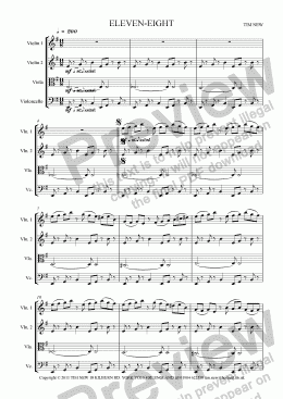 page one of ELEVEN-EIGHT string quartet