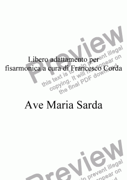 page one of Ave Maria Sarda