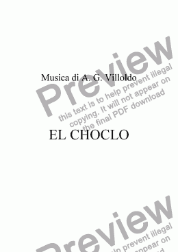 page one of EL CHOCLO