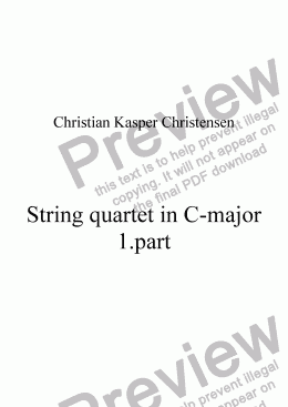 page one of String quartet in C-major