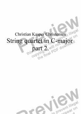 page one of String quartet in C-major part 2.