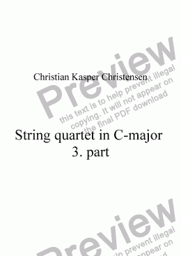page one of Strygekvartet i C-dur 3. sats