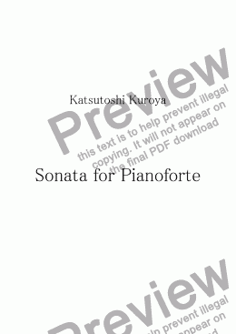 page one of Sonata for Pianoforte