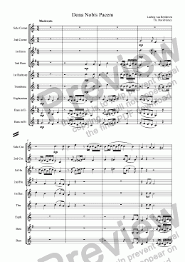 page one of Dona Nobis Pacem [Beethoven]