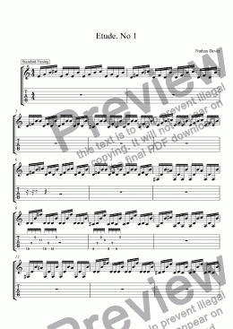 page one of Etude. No 1