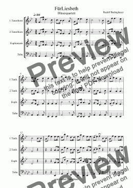 page one of Für Liesbeth 3 Tenorhörner und Tuba