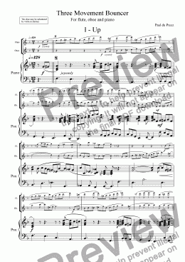 page one of Three-Movement Bouncer I (flute&oboe)