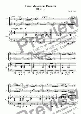 page one of Three-Movement Bouncer III (flute&oboe)