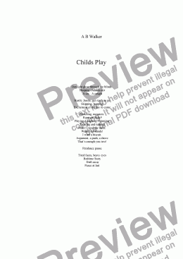 page one of Childs Play
