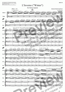 page one of L'Inverno ("Winter") - 3. Allegro