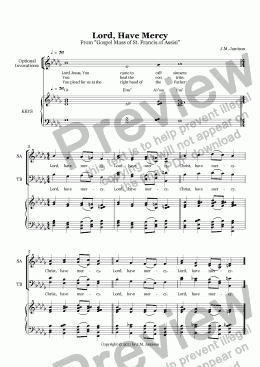 page one of Lord, Have Mercy (Gospel Mass)
