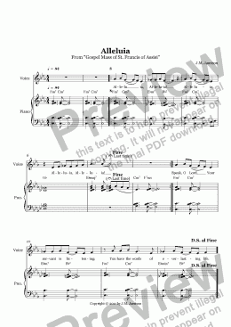 page one of Alleluia (Gospel Mass)