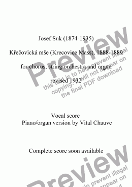 page one of Křečovická mše (Messe de Krecovice) - Vocal score