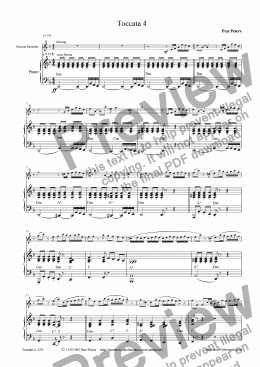 page one of Toccata 4 [solo inst + pno]