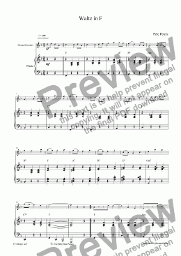 page one of Waltz in F [Flute+Pno]