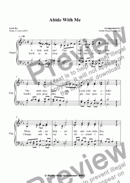 page one of Abide With Me