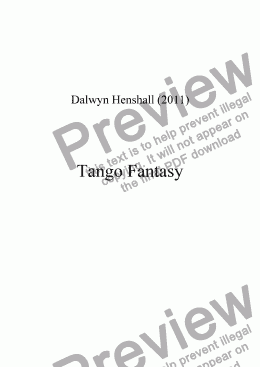 page one of Tango Fantasy [bcl,vln I,vln II,hp]
