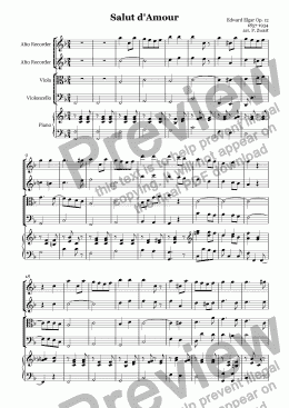 page one of Salut d’Amour (Elgar)