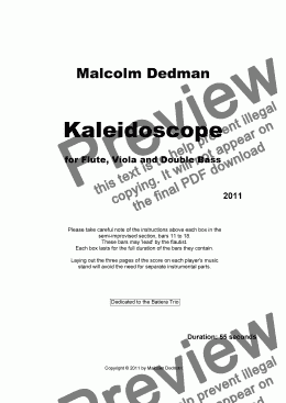 page one of Kaleidoscope