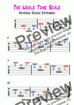 page one of Whole Tone Single String Sequence (Moveable Double Extension)