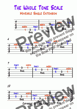 page one of Whole Tone Single String Sequence (Moveable Single Extension)