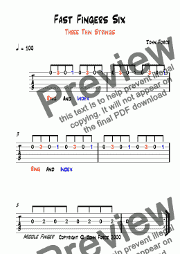 page one of Fast Fingers Six: (Thin Strings)
