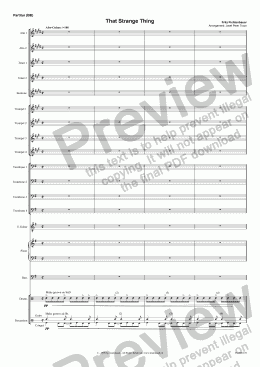 page one of That Strange Thing (BB/Score & Parts)