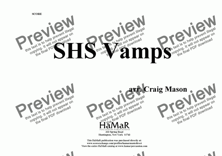 page one of SHS Vamps