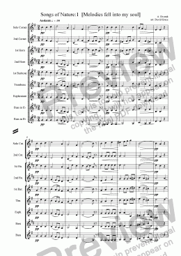 page one of Dvorak: Songs of Nature:[1]