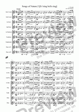 page one of Dvorak: Songs of Nature:[2] 