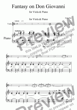 page one of Fantasy on Don Giovanni for Viola & Piano