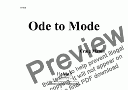 page one of Ode to Mode