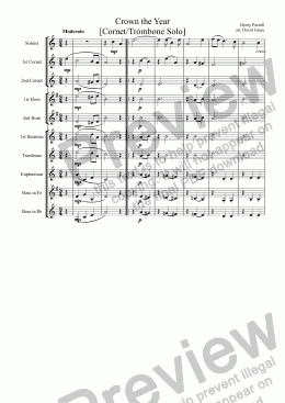 page one of Crown the Year [Cornet/Trombone Solo]