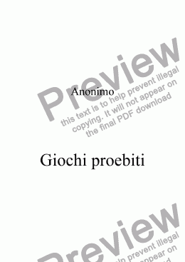 page one of Giochi proebiti