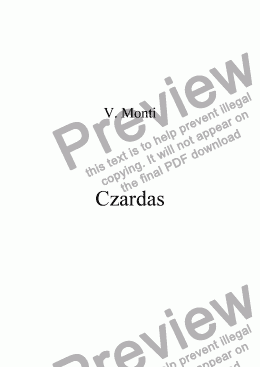 page one of Czardas