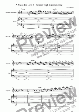 page one of Mass for Life: 6 - Soarin’ high (instrumental)
