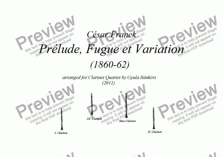 page one of César Franck: Prélude, Fugue et Variation