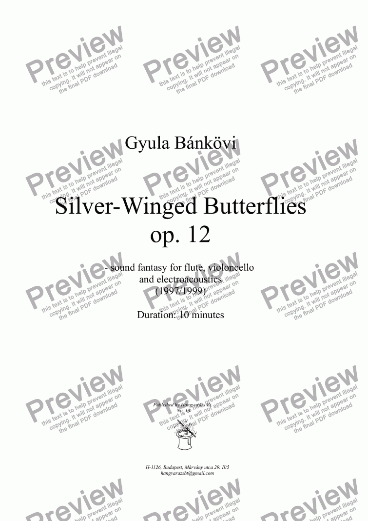 page one of Silver-winged Butterflies