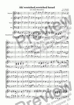 page one of Ah! wretched,wretched Israel (Händel)