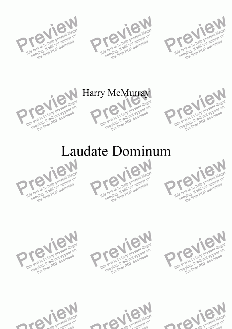 page one of Laudate Dominum Offertory for Laetare Sunday