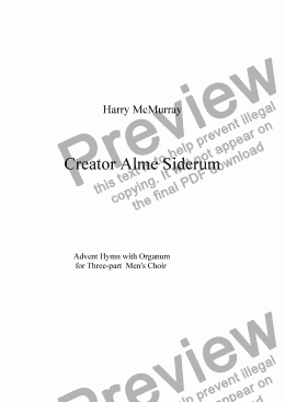 page one of Creator alme siderum