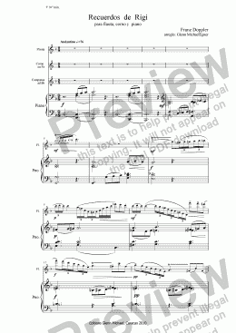 page one of Doppler, Trio for Horn, Flute &  Piano