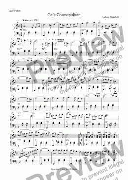 page one of Cafe Cosmopolitan (Accordion)