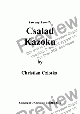 page one of Csalad Kazoku