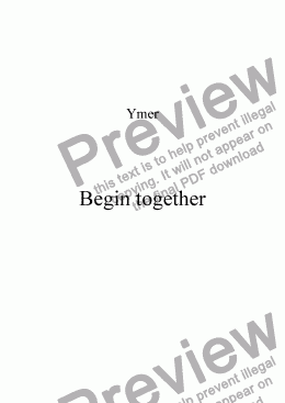 page one of Begin together