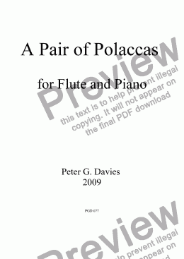 page one of A Pair of Polaccas for Flute and Piano