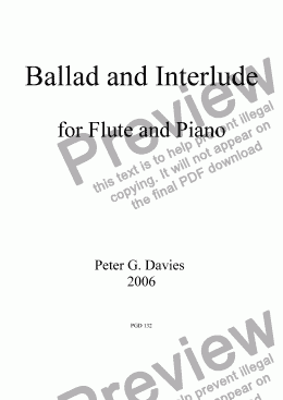 page one of Ballad and Interlude for Flute and Piano