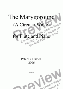 page one of The Marygoround (A Circular Waltz) for Flute and Piano