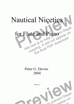 page one of Nautical Niceties for Flute and Piano