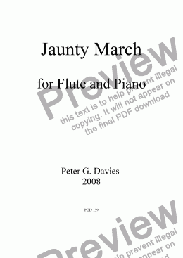 page one of Jaunty March for Flute and Piano